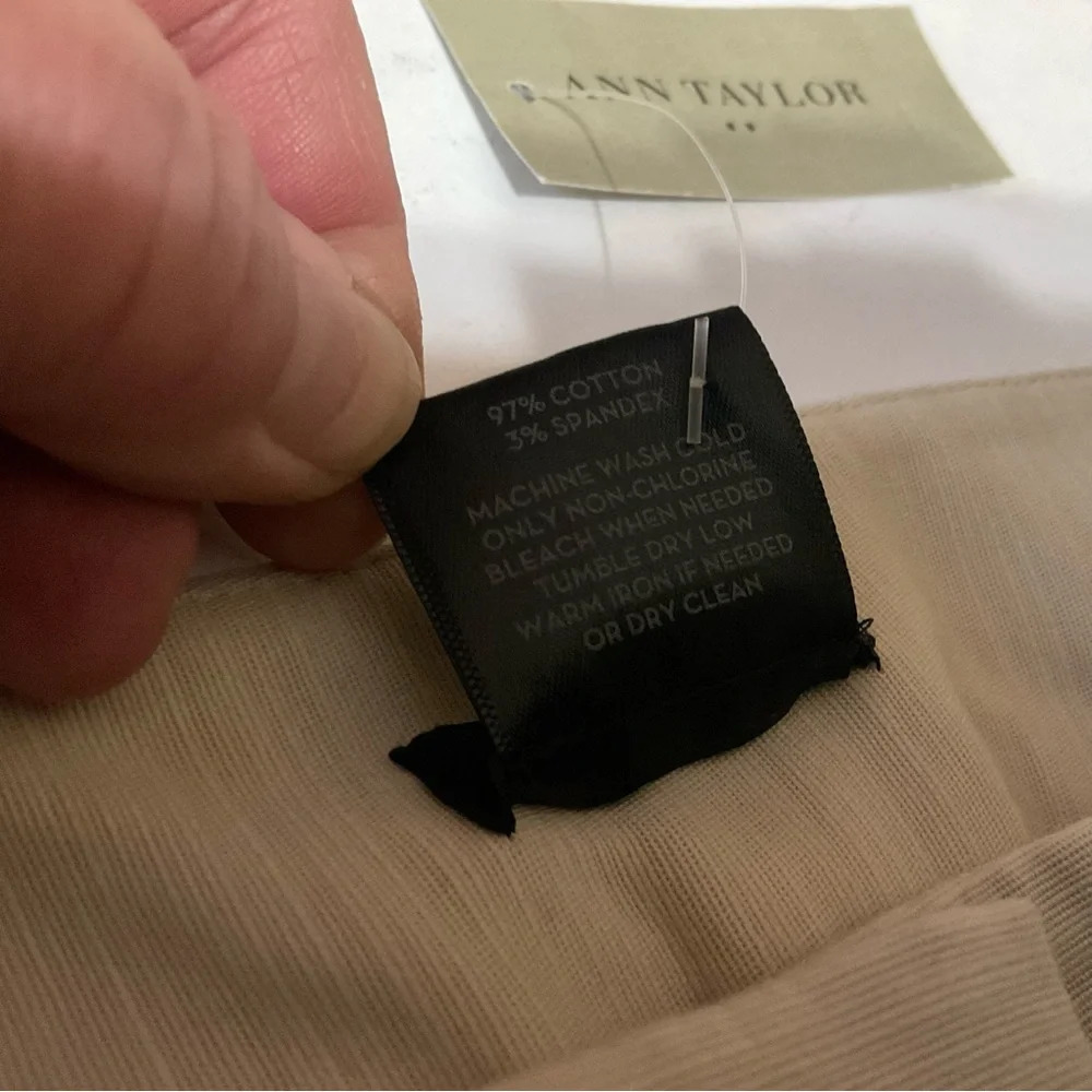 Ann Taylor Signature Fit Tan Work Trousers Size 8 - Picture 10 of 15